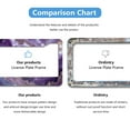 thumbnail image 4 of Purple Marble License Plate Frames for Women Men Car Plate Holder Cover Metal Tag Aluminum Car Accessories Front Rear Plate Decor, 4 of 6