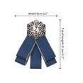 thumbnail image 2 of INSPIRE CHIC Rhinestone Pre-Tied Ribbon Brooch Bow Tie Pin Collar Bow for Women Blue One Size, 2 of 4