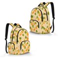 thumbnail image 2 of DISNIMO Pineapple Flower Print Large Capacity School Backpack, Multi Compartments Bookbag with Side Mesh Pockets for Elementary & Middle School Students Daily Use Travel, 2 of 7