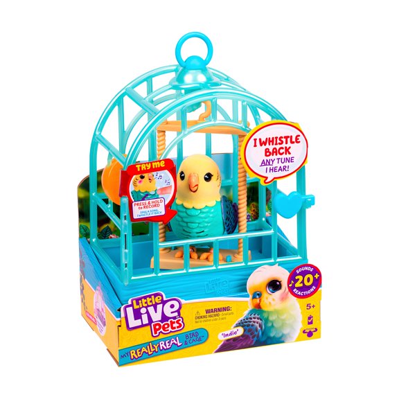 Juguete Talking Bird Little Live Pets Indie con jaula para niños