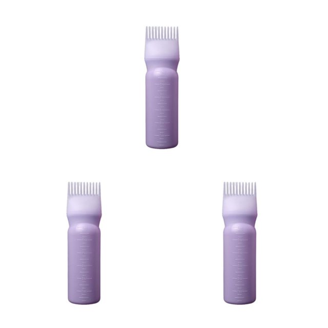 Vogacara VIBRANT GLAMOURMujeres, niñas, hombres, tinte para el cabello, aplicador de cepillo de raíz, botella graduada, botella para teñir el cabello Violeta 3piezas Vogacara CBP060446