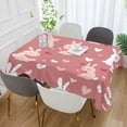 thumbnail image 2 of Yayeee Tablecloths 54" x 54" Rectangle Wrinkle Resistant Party Table Cover, Bunny Love Blooms, 2 of 8