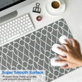 thumbnail image 4 of Long Mouse Pads for Desk,Gray Geometric Quatrefoil Pattern Desk Mats on Top Of Desks, Desk Mouse Pad Extra Large with 3mm Non-Slip Base and Stitched Edge for Gaming,Office,Work,Home 31.5"x15.7", 4 of 6