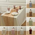thumbnail image 2 of bestolf Boho Cheesecloth Table Runner Rustic Wrinkled Table Runner Elegant Table Runner for Wedding Bridal Shower Party Dining Table Decor, 2 of 8