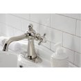 thumbnail image 4 of Kingston Brass KSD154BXPN Nautical One-Handle Single-Hole Bathroom Faucet with Deck Plate and Push Pop-Up Drain, Polished Nickel, 4 of 7