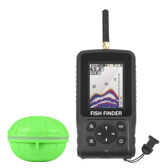TFixol XF11D Portable Wireless Fish Finder with High-Bright LED Display, 150M Range, and 90° Sonar for Long-Distance Fishing
