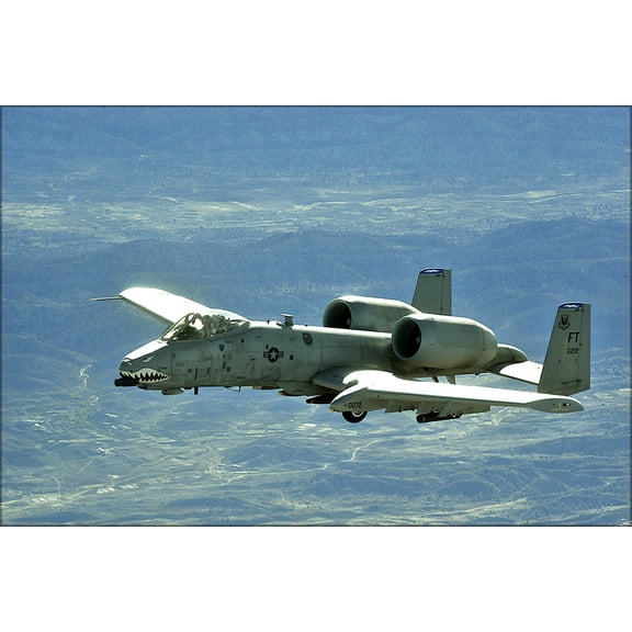 24"x36" Gallery Poster, A-10 Thunderbolt II warthog combat mission Afghanistan