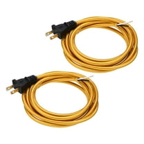 Uxcell 6Ft 18/2 Cloth Covered Lamp Cord with Plug, 2 Pcs Vintage Electrical Lamp Cord with Stripped Ends for Extension Wiring DIY Repairing, Yellow