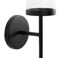 thumbnail image 4 of Kate and Laurel Blaise Transitional Metal Wall Sconce, 5 x 6 x 14, Black, Modern Round Candle Holder with Removable Glass Cylinder for Flameless Candles, 4 of 9