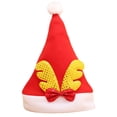 thumbnail image 3 of Opolski Red Christmas Hat Soft Bright Color Applique Adorable Fabric Santa Claus Christmas Hat L, 3 of 8