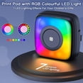 thumbnail image 2 of Mini impresora de pegatinas con 6 rollos de papel adhesivo, siete modos de iluminación de color para álbumes de recortes, viajes, notas, etiquetas y recordatorios. Compatible con iOS y Android., 2 of 5