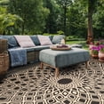 thumbnail image 6 of SAFAVIEH Courtyard Thane Nautical Indoor/Outdoor Area Rug, 4' x 5'7", Black/Beige, 6 of 16