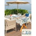 thumbnail image 4 of Outdoor Tablecloth with Umbrella Hole and Zipper, Teal Grey Pumpkins Fall Rectangle Table Cloth 54x80 Inch Waterproof Tablecloth, Thanksgiving Eucalyptus Vintage Picnic Table Cover for Patio Camping, 4 of 7