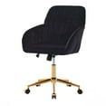 thumbnail image 4 of Gundir Mid Back Office Chair, 23.2" Fabric Padded Swivel Task Chair with Wheels, Adjustable Height (32"-36"), 5-Prong Star Base- Home Desk Chair, 4 of 7