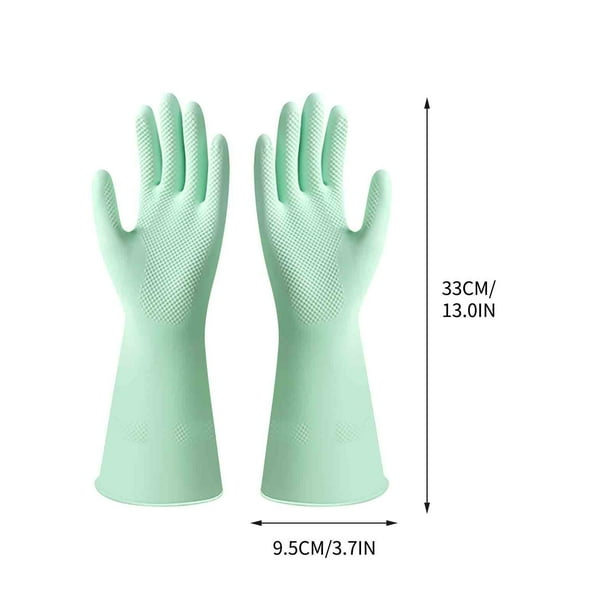 Pisexur Batería de cocina Guantes de limpieza de goma gruesa Guantes de goma gruesos para lavavajillas Guantes de goma para limpieza de cocina y tareas domésticas para la cocina del hogar