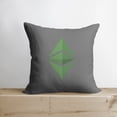 thumbnail image 1 of Ethereum Pillow | Double Sided | Ethereum Merch | Crypto Plush | Pillow Defi | Throw Pillows | Down Pillows | Crypto Pillows | Handmade in USA, 1 of 2
