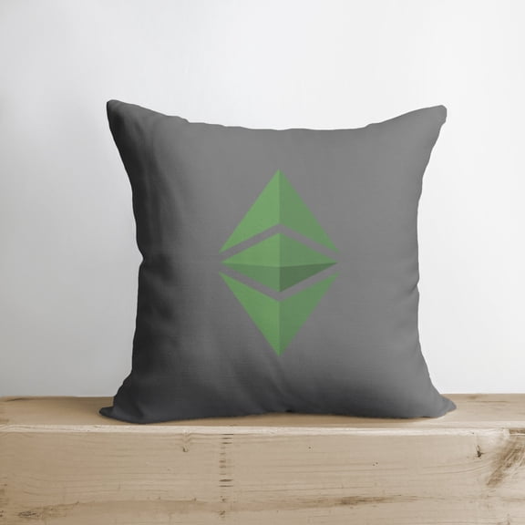 Ethereum Pillow | Double Sided | Ethereum Merch | Crypto Plush | Pillow Defi | Throw Pillows | Down Pillows | Crypto Pillows | Handmade in USA
