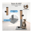 thumbnail image 2 of Rascador Poste Para Gatos De Piso Con Sisal Antiestres Malubero Gris, 2 of 5