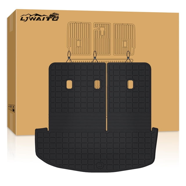 LJWAITO Cargo Liners for 2026 Hyundai Palisade & Backrest Mat,TPE All Weather Protection Trunk Mat Covering The Backrest Mat Accessories