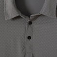 thumbnail image 4 of ylioge Mens Short Sleeve Golf T Shirts Lightweight Athletic Workout Pullover Tees Tops Button Collared Solid Color Breathable Textured Tshirts, 4 of 6