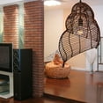 thumbnail image 6 of Arturesthome Retro Rattan Wave Shade Pendant Light Wicker Lampshade, 6 of 14