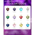 thumbnail image 6 of 925 Sterling Silver Genuine Birthstone Necklace for Women, Heart Love Necklace, Birthday Gifts for Her, 6 of 6