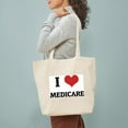 thumbnail image 3 of CafePress - I Love Medicare Tote Bag - Unisex Canvas Tote Bag, Beige, 1-Piece, 3 of 7