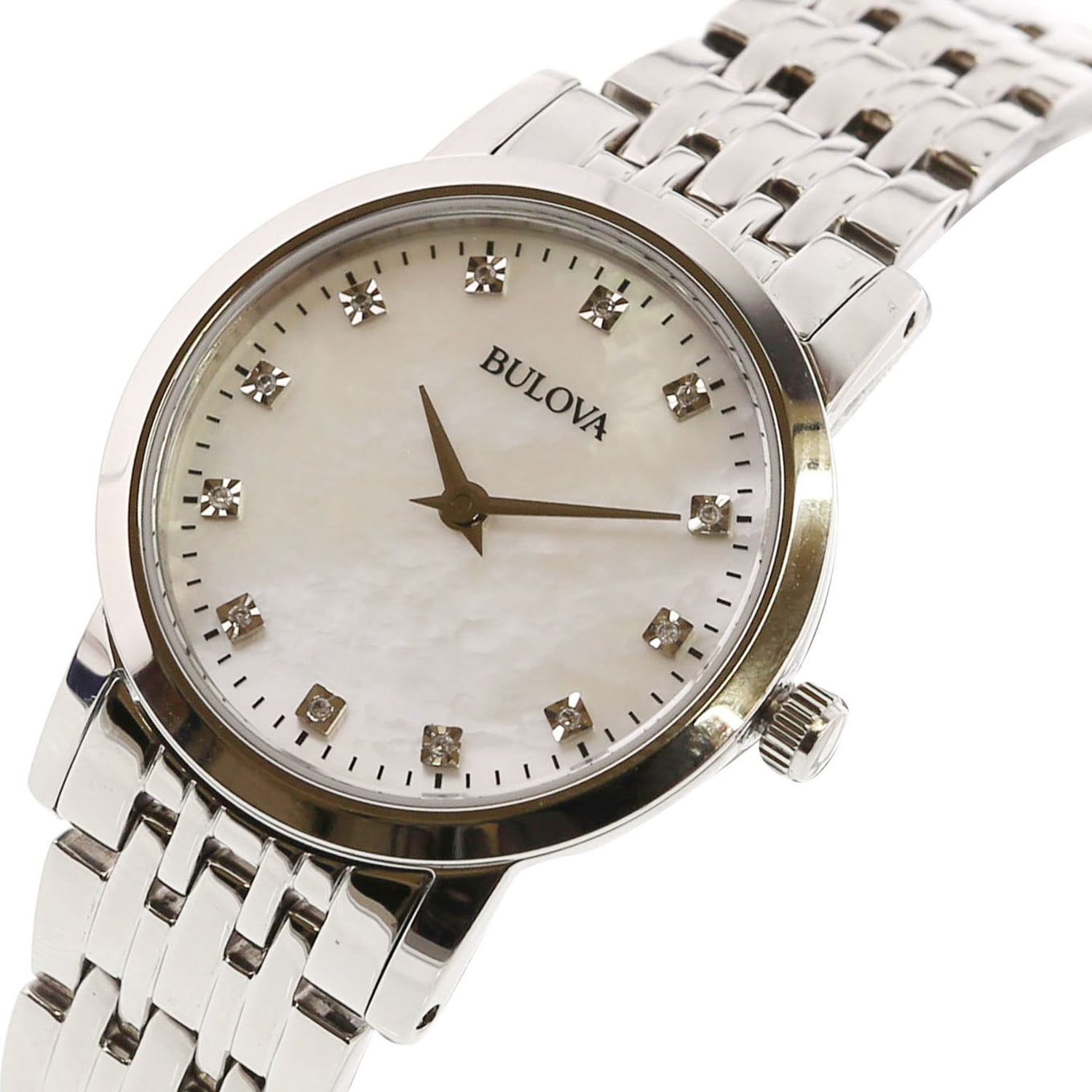 Bulova Women's Diamond Gallery 96P175 Silver StainlessSteel Quartz