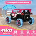 thumbnail image 5 of Joyracer 4WD 24 Volt Ride on Toys, 2 Seater Power Car wheels UTV with 800W Motors, Remote Control, Bluetooth, Spring Suspension, LED Light, Pink, 5 of 13