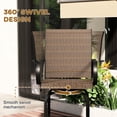 thumbnail image 6 of Brown Bar Stools - 360° Rotation with Breathable Mesh - Patio Entertainment / Durable and Cool Seating, 6 of 6