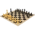 thumbnail image 4 of Standard Club Easy-Carry Plastic Chess Set - Black & Camel Pieces with Vinyl Rollup Board - Black, 4 of 8