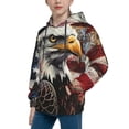 thumbnail image 2 of Vsdgher Retro American Eagle A Hoodie Youth Classic Hooded Pullover Sweatshirts Essentials Hoodie for Children (s-xl)-Large, 2 of 6