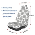 thumbnail image 3 of Naloa Retro sketch flower lines Car Seat Covers Universal Front Seat Coves for Car Accessories ,Padded Car Covers for Automotive, SUV, Truck, and Van, 3 of 5