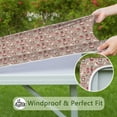 thumbnail image 6 of Beige Christmas Character Pattern Square Fitted Tablecloth with Elastic Edge,Square Table Cover,Washable Elastic Table Cover for Home Kitchen Party Decor 36"x36", 6 of 6