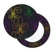 thumbnail image 2 of Balery Mardi Gras Carnival Velvet Round Bar Chair Cushion Cover Adjustable, Protects From Scratches And Stains, Soft & Washable Ideal For Wooden And Metal Stools - 12 Inch, 2 of 7