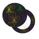 thumbnail image 2 of Balery Mardi Gras Carnival Fundas de asiento para taburete de bar redondo de tela de terciopelo ajustables que protegen de arañazos y manchas para sillas de 14 a 17 pulgadas.-14 inch, 2 of 7