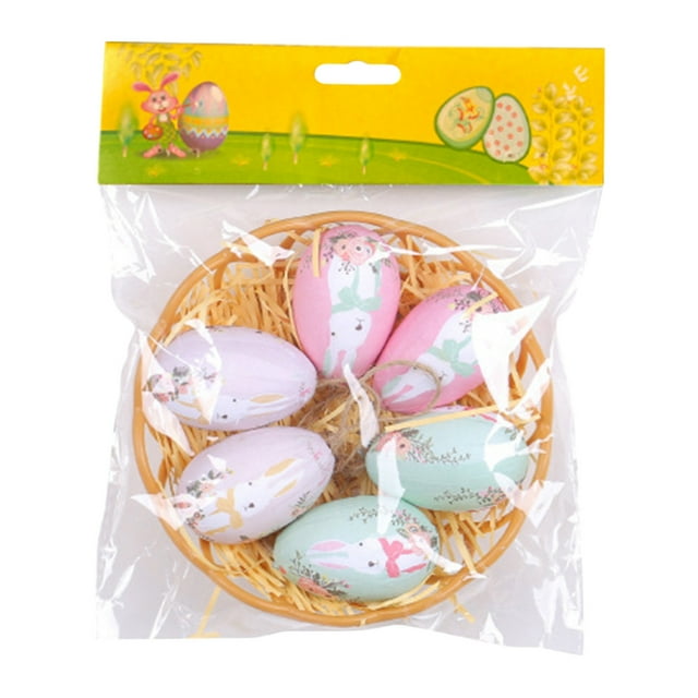 Paniers Suspendus Extérieurs, Décorations de Pâques Extérieures Paniers Tressés Ufs de Pâques Décorations de Scène Décorations de Pâques Extérieures, Panier d'Ufs de Pâques
