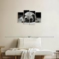 thumbnail image 2 of Elephant Stock Sad Pug Wall Art - Horizontal Multi Panel Canvas - Living Room Wall Decor - Animal Multi Panel - Black And Gray Decor - 30" x 18", 2 of 4