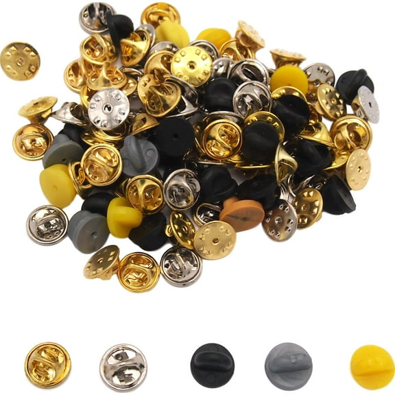 Assorted Plastic Locking Butterfly Lapel Pin Backs Clasp Clutches Guards 25Grams