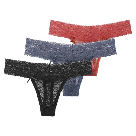 

Pretty Comy Lace Thongs for Women Thong Underwear Women Lace Panties Women Underwear Cotton Thongs for Women Pack