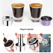 i Cafilas Refillable Coffe Pods Reusable Stainless Steel Coffee Capsules Compatible with K Fee Brewers (2 reusable coffee pod+1 stainless steel tamper)