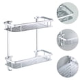 thumbnail image 6 of FRCOLOR  2 Tier Shelf over The Toilet Shower Rack Soap Storage Shelving Silver, 6 of 8