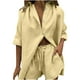 thumbnail image 2 of Puntoco Camisa de manga corta de color casual a la moda para mujer + conjunto de pantalones cortos con botones Puntoco Puntoco-136, 2 of 7