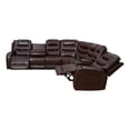 thumbnail image 5 of MAYEERTY 6-Seater Recliner Sectional Sofa Set, Leather Reclining Couch with LED Lights, USB & Storage for Living Room, Home Theater, 5 of 11