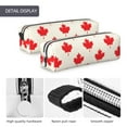 thumbnail image 4 of Fotbe Happy Canada Day Pattern Leather Pencil Case, Pencil Pouch with Durable Zipper, Compact and Stylish Organizer for Stationery, Art Supplies, Travel Essentials, 4 of 7