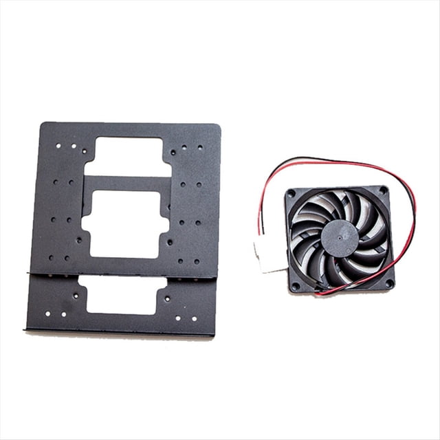 Soporte para Disco Duro 4 X 3,5 Pulgada para Carcasa PC. Soporte Mecánico para Disco Duro con Ventilador Refrigeración. Expansión Apilable. Compatible con 4 Discos Duros. A