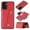 Red, variant on For Xiaomi Redmi Note 10 Double Buckle PU + TPU Shockproof Magnetic Protective Case with Card Slot
