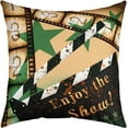 thumbnail image 2 of Cinema Movie Theater Square Cushion Covers Set of 2 Movie Time Pillow Covers Home Decor Vintage Cinema Poster Design Reversible Throw Pillow Covers for Kids Popcorn 20 x 20-Inch, 2 of 6