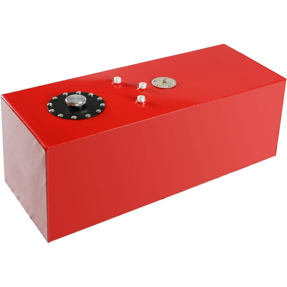 YIUIY Universal 19 Gallon 72L Fuel Cell Tank Aluminum with Cap and Level Sender Polished Red