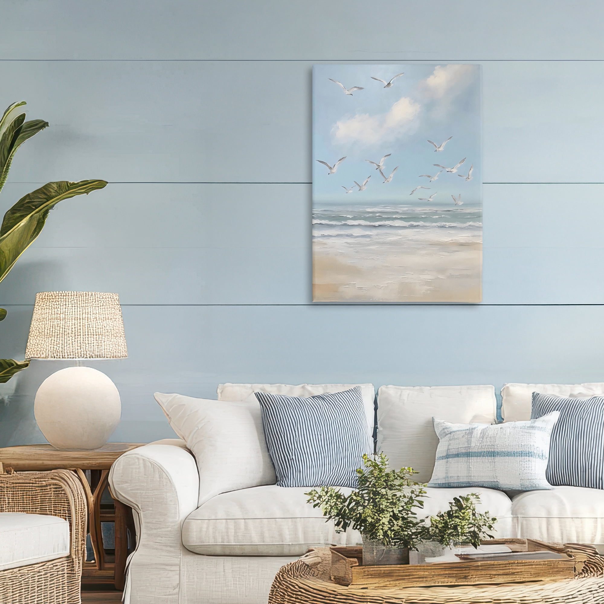 Stupell Industries Ocean Flight Seagulls Canvas Wall Art, design by Creative Studio